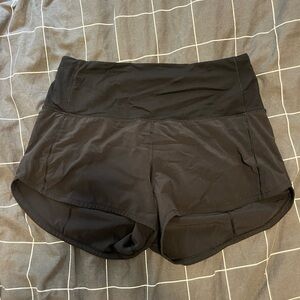 Lululemon black speed up shorts